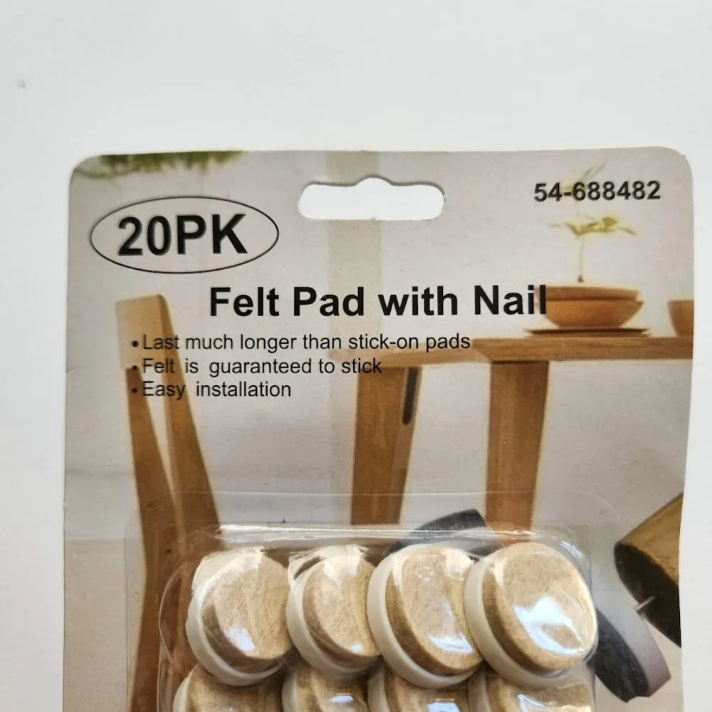 20 Pack Felt Pads with Nail Stick on Pad Furniture legs Anti-scratch  FAST SHIP
